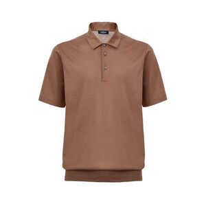 Gran Sasso Brown Silk Polo Men's Shirt
